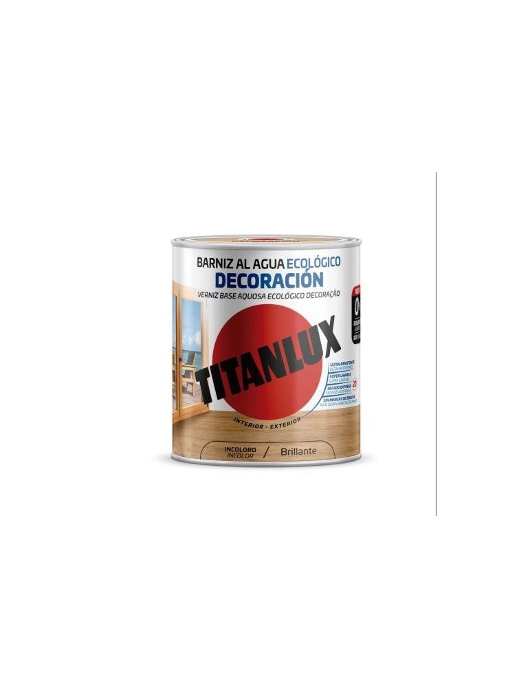 BARNIZ AL AGUA ECOLOGICO INCOLORO MATE 750ML