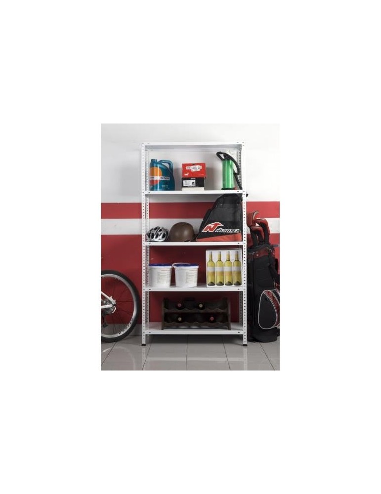 ESTANTERIA METALICA BLANCA 180X90X40 BRICOL