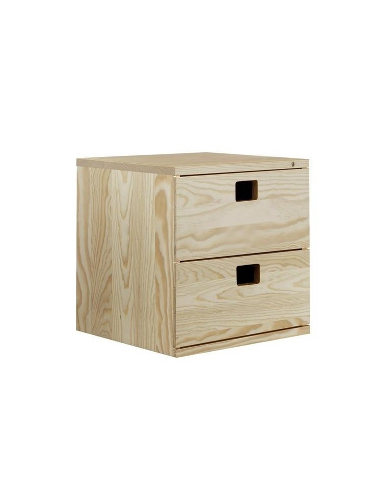 CAJONERA DINAMIC MADERA PINO 2 CAJONES 36,2X33CM
