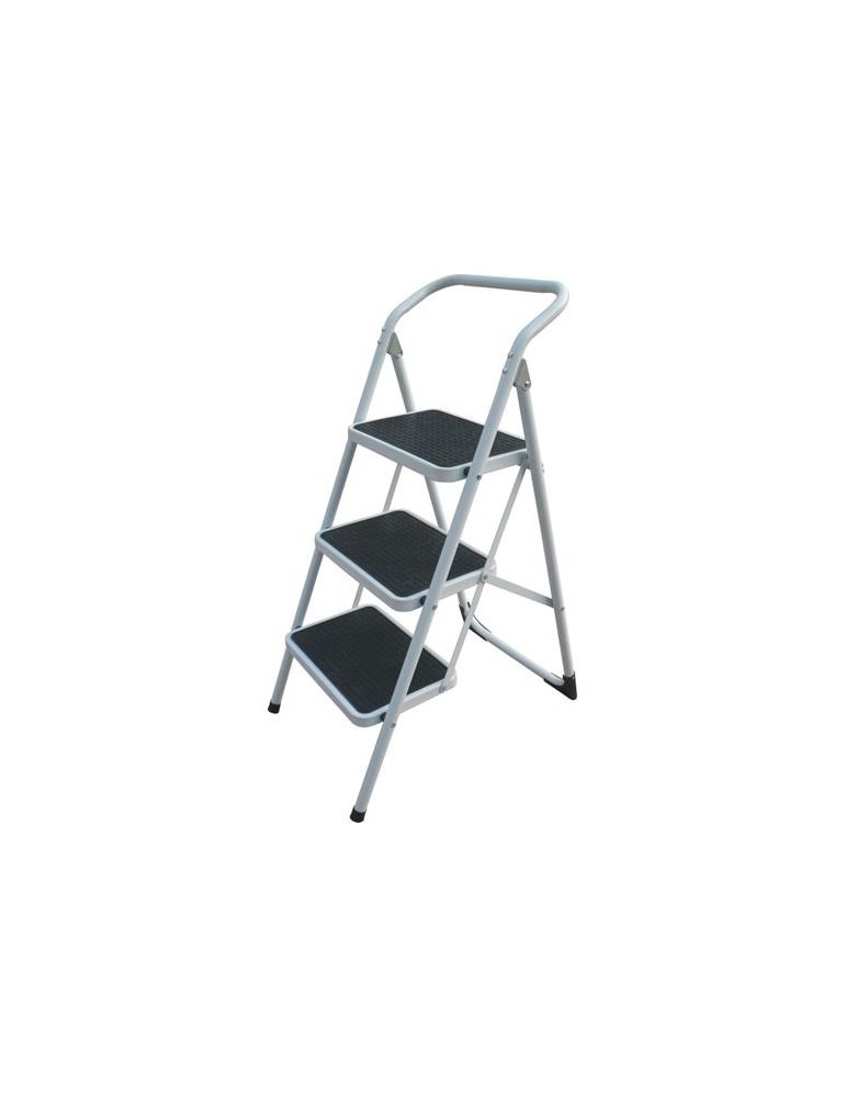 TABURETE ACERO/GOMA PLEGABLE 3 PELDAÑOS TAS-3