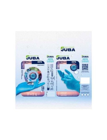 CAJA 10 GUANTES DESECHABLE NITRILO SIN POLVO T.8