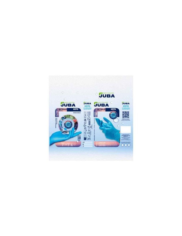 CAJA 10 GUANTES DESECHABLE NITRILO SIN POLVO T 10