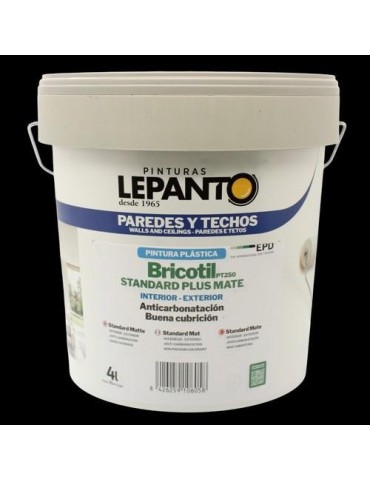 PINTURA PLASTICA BRICOTIL INT-EXT 4L  BLANCO MATE