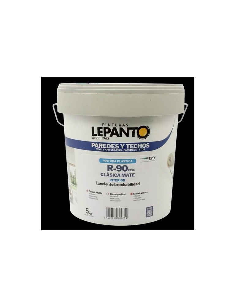 PINTURA PLASTICA R-90 INTERIOR 5K BLANCO MATE