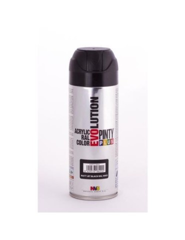 PINTURA SPRAY PINTY PLUS NEGRO MATE RAL 9005 520ML