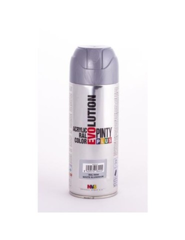 PINTURA SPRAY PINTY PLUS PLATA BRILL.RAL9006 520ML