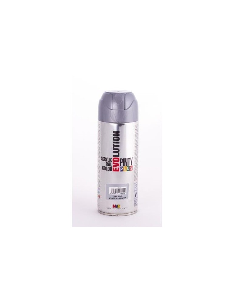 PINTURA SPRAY PINTY PLUS PLATA BRILL.RAL9006 520ML