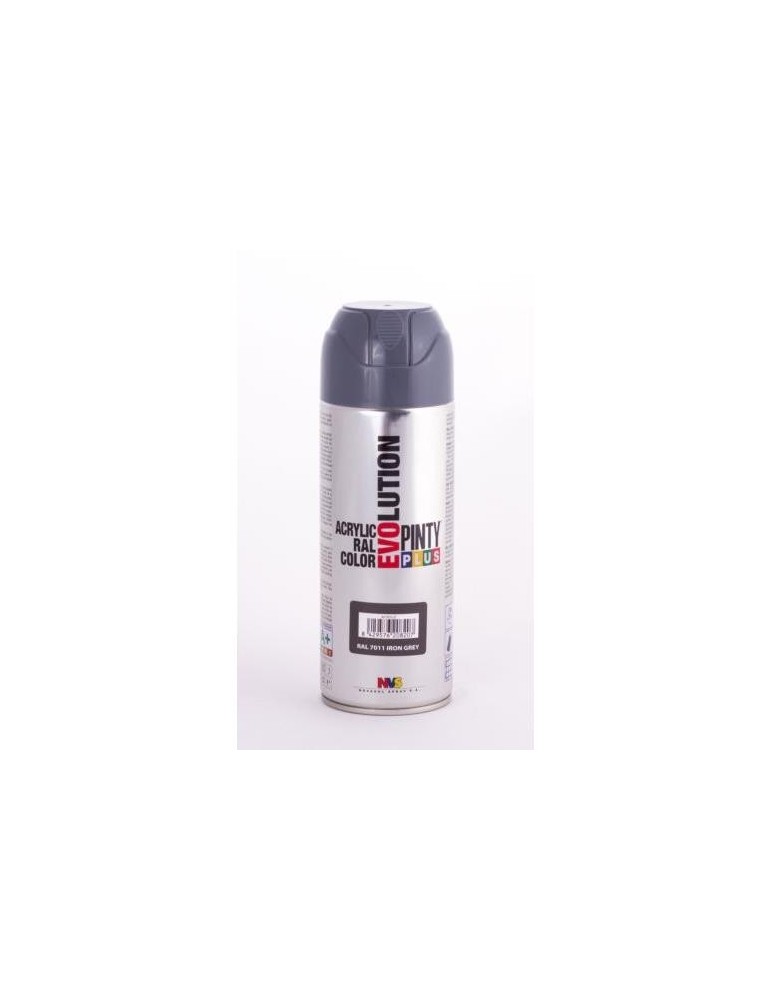 PINTURA SPRAY PINTY PLUS GRIS RAL 7011 520ML.