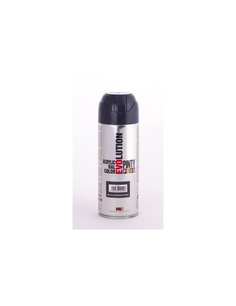 PINTURA SPRAY PINTY PLUS GRIS RAL 7016 520ML.