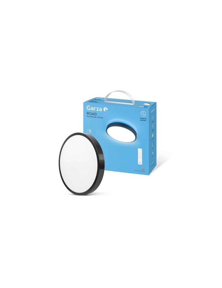 PLAFON TECHO CON ARO NEGRO LED 42MM 30W C/MANDO