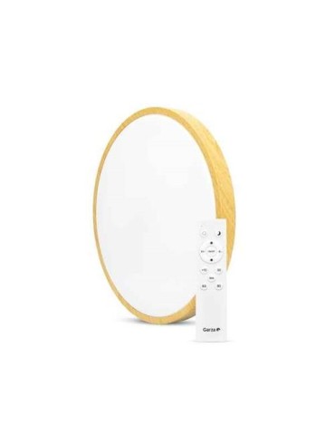 PLAFON TECHO ARO MADERA 42MM 30W 3200LM C/MANDO