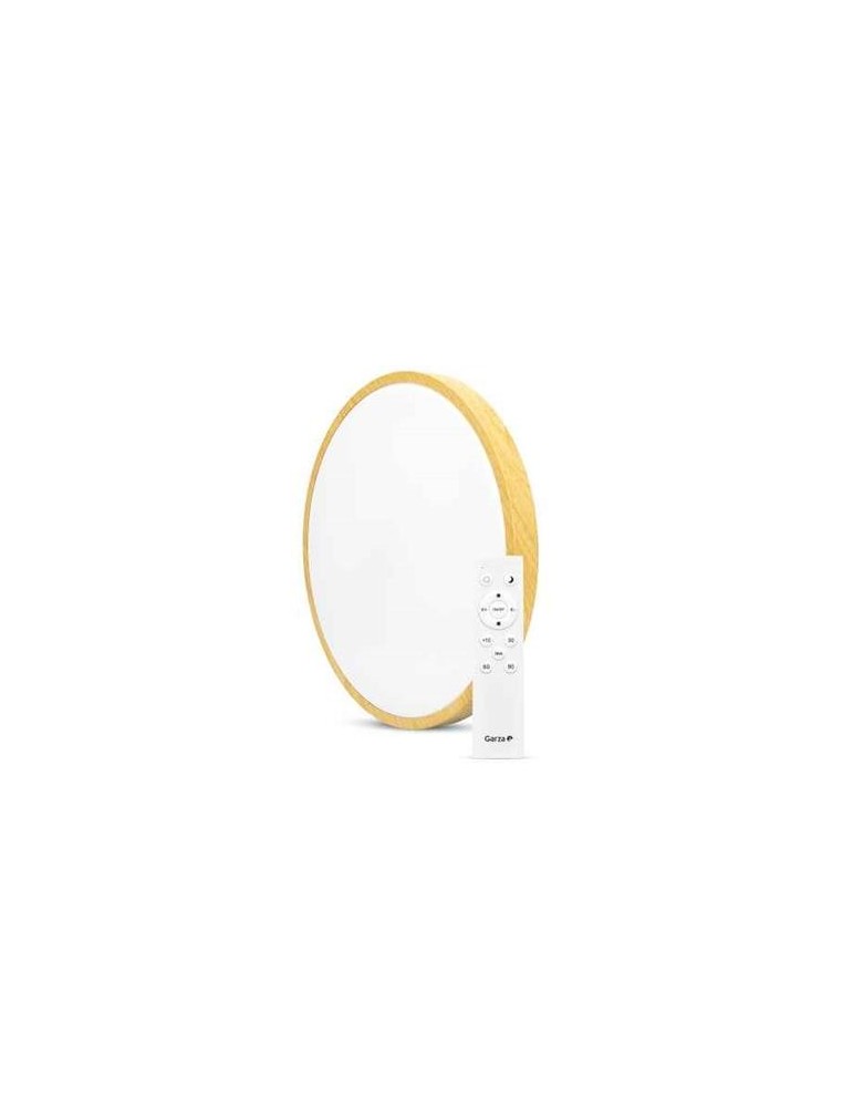 PLAFON TECHO ARO MADERA 42MM 30W 3200LM C/MANDO