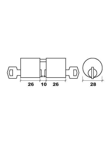 CILINDRO PERFIL 5000/00/ LATONADO TESA