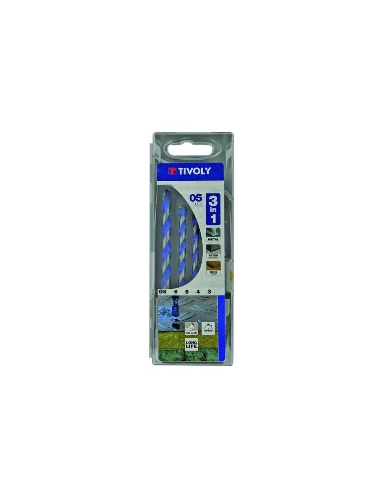 ESTUCHE BROCAS MULTI-MATERIAL 3 EN 1 3-4-5-6-8 MM