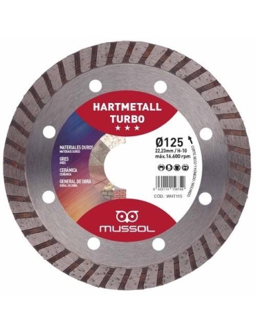 DISCO DIAMANTE HARTMETALL TURBO 125MM EJE 22,23MM