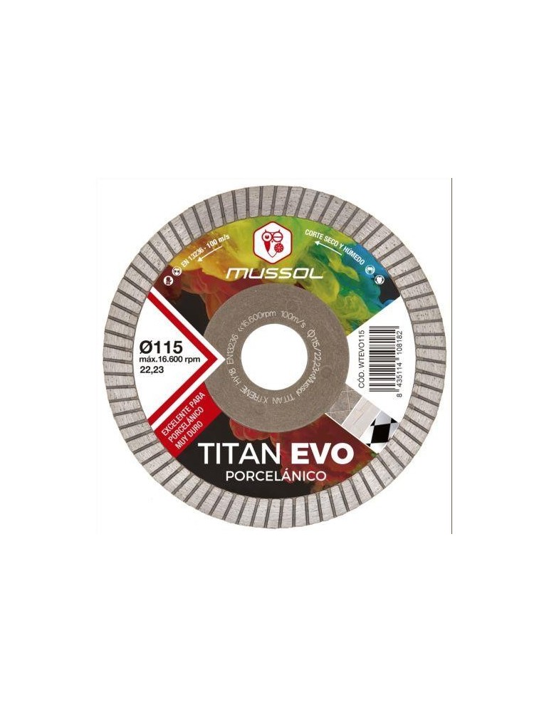 DISCO DIAMANTE TITAN EVO 115 MM. WTEVO115