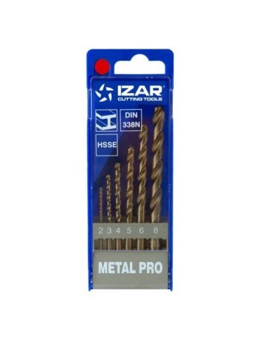 JUEGO 6 BROCAS METAL HSSE CO DIN 338N 1006 2 A 8MM