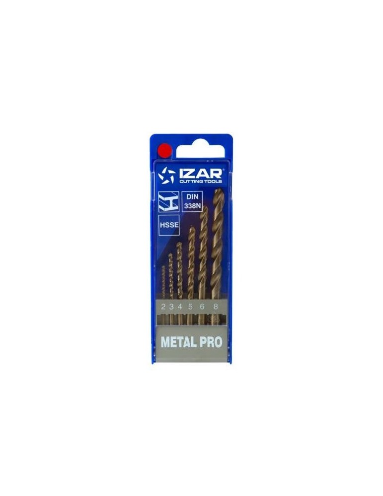 JUEGO 6 BROCAS METAL HSSE CO DIN 338N 1006 2 A 8MM