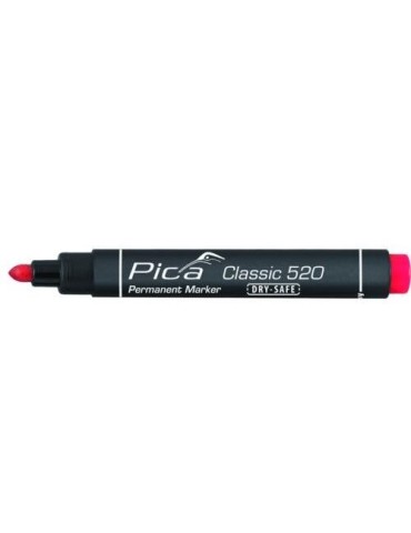 MARCADOR PERMANENTE PICA TIPO BALA ROJO