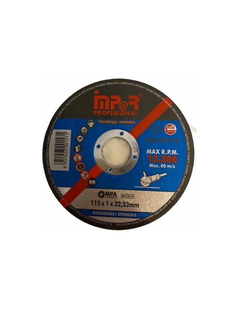 DISCO CORTE 115X1X22,23MM. IMPAR PROFESIONAL 115