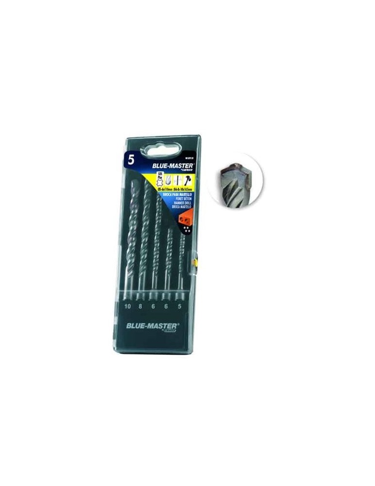 ESTUCHES 5 BROCA SDS-PLUS Ø5-6X110MM Ø6-8-10X160MM