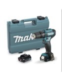 TALADRO COMBINADO 12V 2.0AH 2 BATERIAS  HP333DSAE