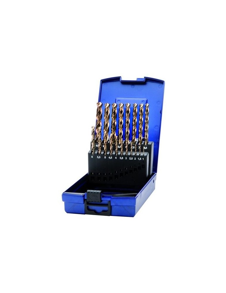 JUEGO BROCAS19 PIEZAS KE10 COBALTO DIN 338 H HSS-E
