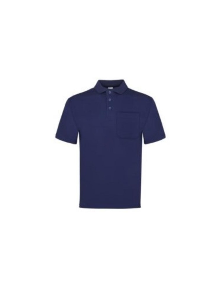 POLO M/CORTA AZUL 1 BOLSILLO T. M 100-AM