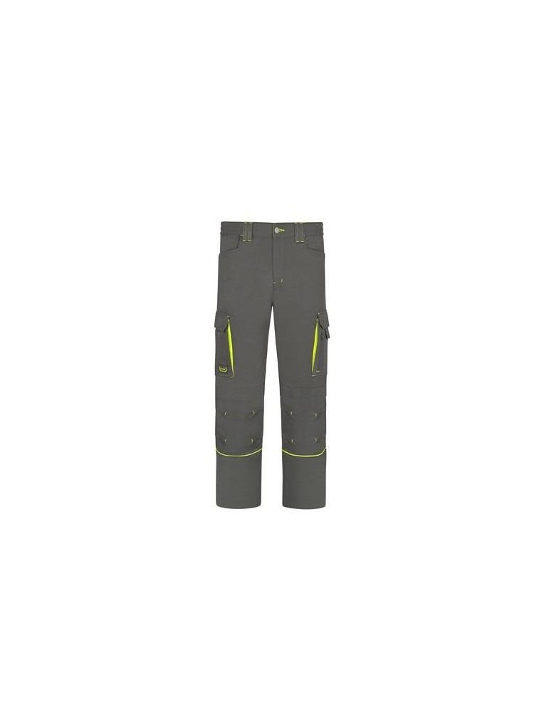 PANTALON STRETCH CON VIVOS FLUOR GRIS L9000 T-44