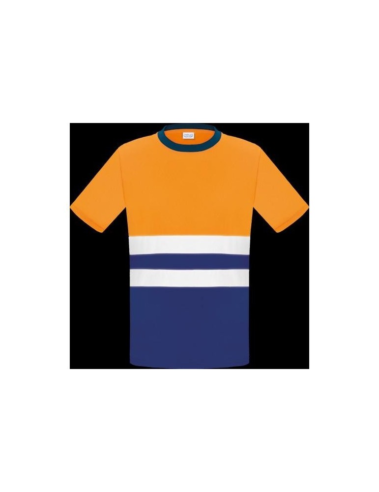 CAMISETA A.V. BICOLOR NARANJA MANGA CORTA L3000 L