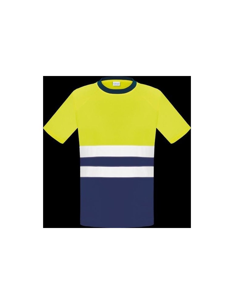 CAMISETA A.V. BICOLOR AMARILLO MANGA CORTA L3000 M