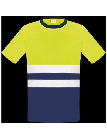 CAMISETA AV BICOLOR AMARILLO MANGA CORTA L3000 XXL