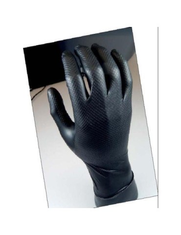 GUANTE DESECHABLE NITRILO NEGRO GRIPPAZ 580 NR M