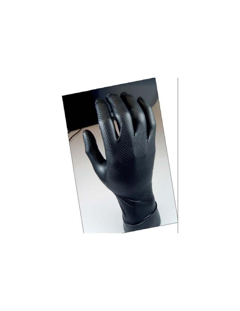 GUANTE DESECHABLE NITRILO NEGRO GRIPPAZ 580 NR M