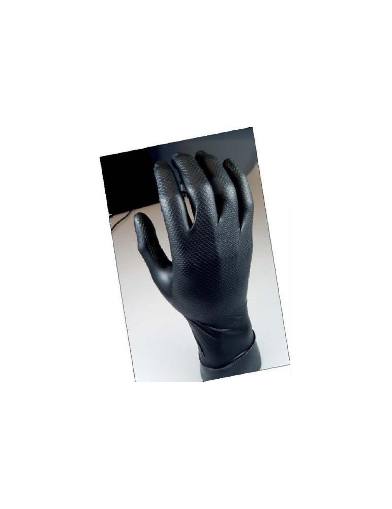 GUANTE DESECHABLE NITRILO NEGRO GRIPPAZ 580 NR L