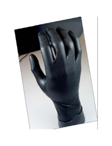 GUANTE DESECHABLE NITRILO NEGRO GRIPPAZ 580 NR XL