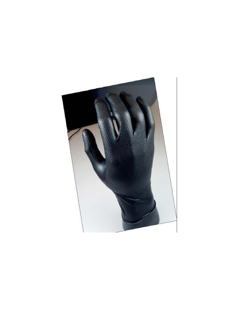 GUANTE DESECHABLE NITRILO NEGRO GRIPPAZ 580 NR XL