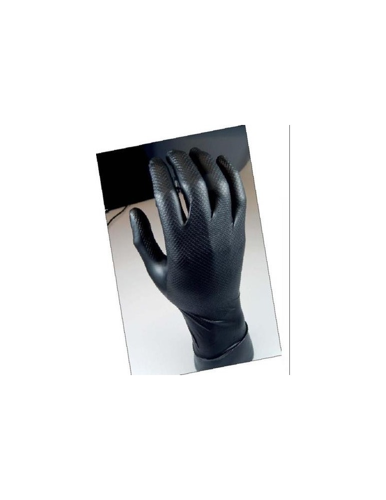 GUANTE DESECHABLE NITRILO NEGRO GRIPPAZ 580 NR XXL