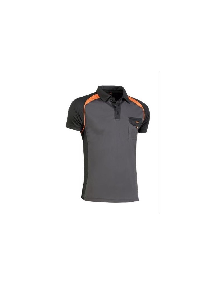 POLO COOL WAY NEGRO/NARANJA 964 XXL