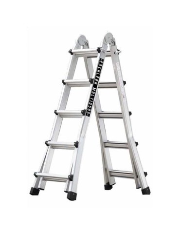 ESCALERA MULTIUSO AL. 5X5 10+10 PELDAÑOS MASTER