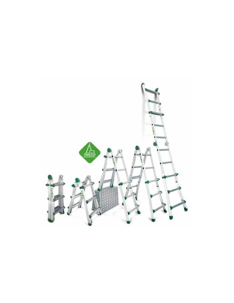ESCALERA TELESCOPICA DE ALUMINIO 3X4