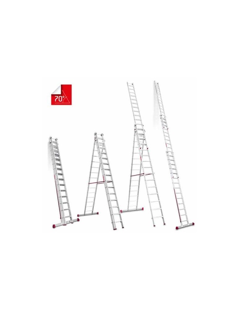ESCALERA MULTIUSO DE TRES TRAMOS CON 15 PELDAÑOS