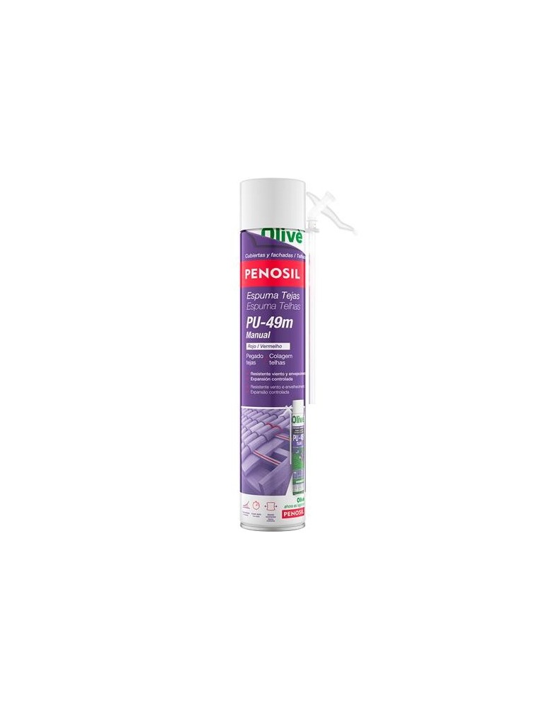 ESPUMA POLIURETANO TEJAS CANULA ROJO PU-49 750ML