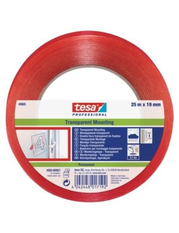 CINTA MONTAJE TRANSP.PREMIUM 25MX19MM.RETRAC. 4965