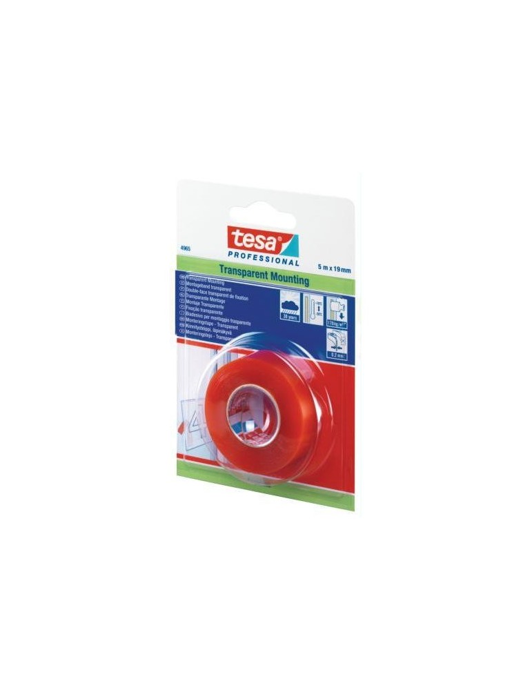 CINTA MONTAJE TRANSP.PREMIUM 5MX19MM.BLISTER 66965
