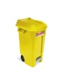 CONTENEDOR JARDIN 120L C/PEDAL AMARILLO ECO 443015