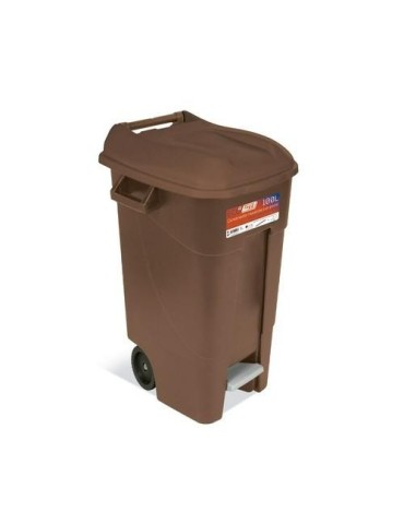 CONTENEDOR JARDIN 120L C/PEDAL MARRON ECO 443237