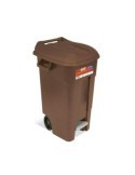 CONTENEDOR JARDIN 120L C/PEDAL MARRON ECO 443237