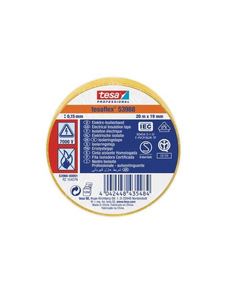 CINTA AISLANTE 20X19 AMARILLA 53988-91