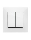 DOBLE INTERRUPTOR 10 AH. 250  V.  BLANCO 9303